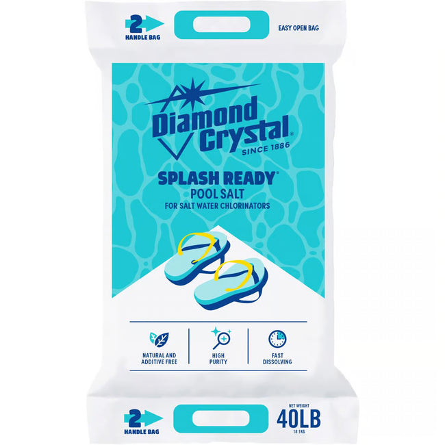 Diamond Crystal Splash Ready Pool Salt – 40 lb