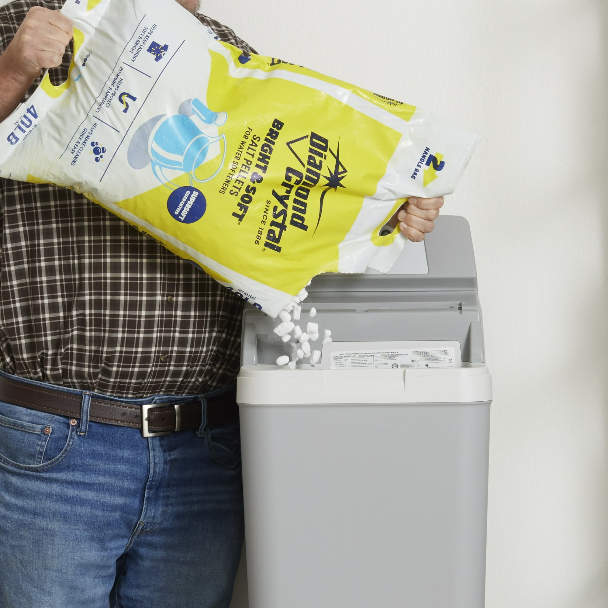 Diamond Crystal Bright and Soft Water Softener Salt Pellets, 40 lb Bag