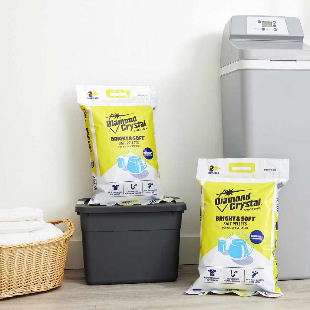 Diamond Crystal Bright and Soft Water Softener Salt Pellets, 40 lb Bag