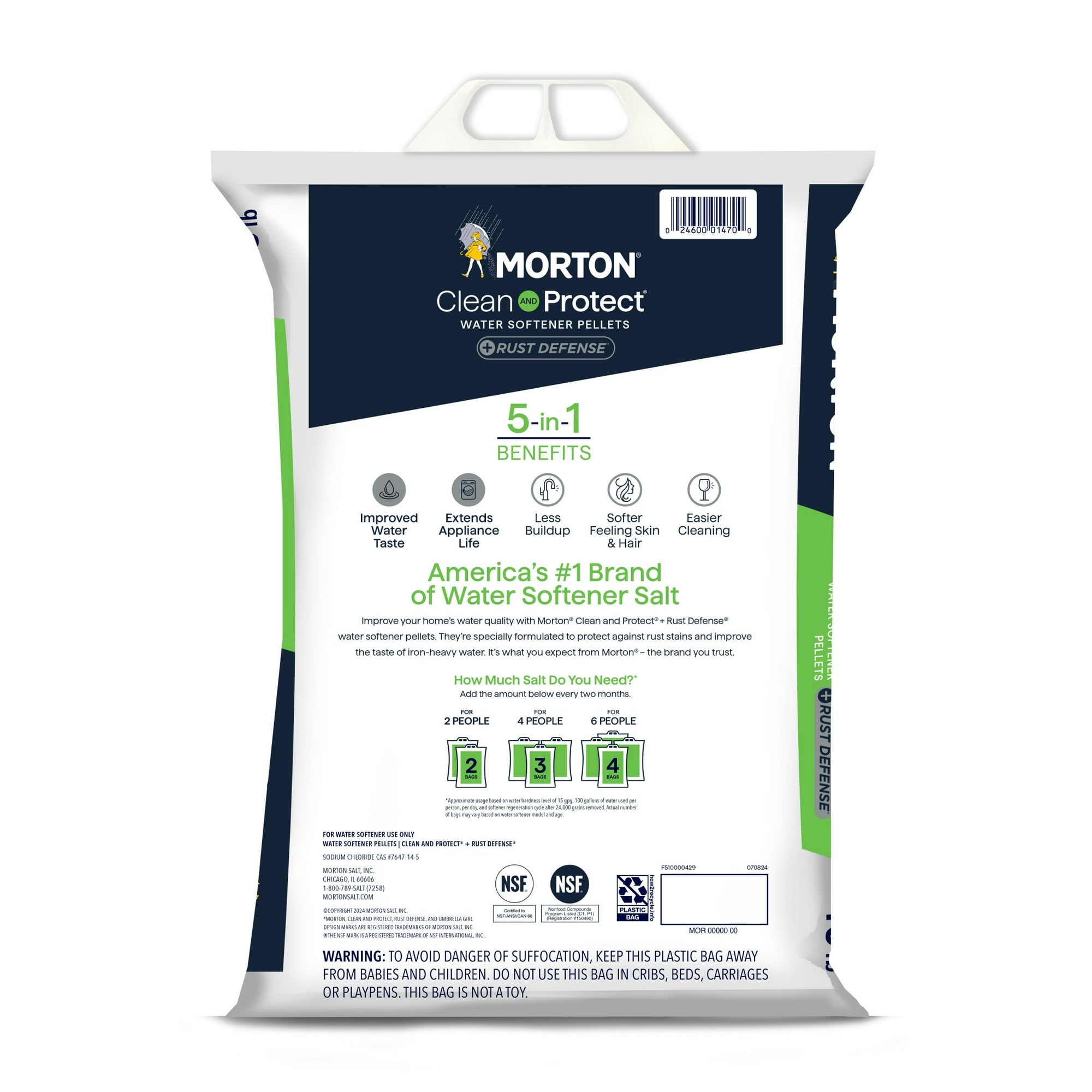 Morton Clean and Protect Plus Rust Defense Water Softener Salt Pellets