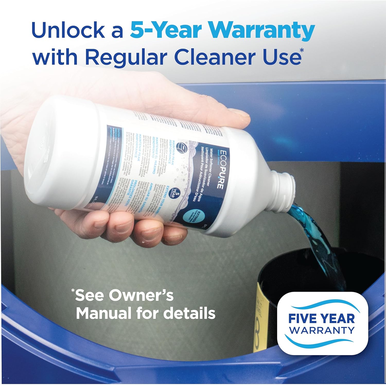 EcoPure Water Solved Water Softener Cleaner (EPCL) – 16 oz