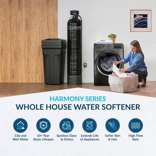Aquasure Harmony Series 48,000 Grain Water Softener with Sediment & Carbon Pre-Filter