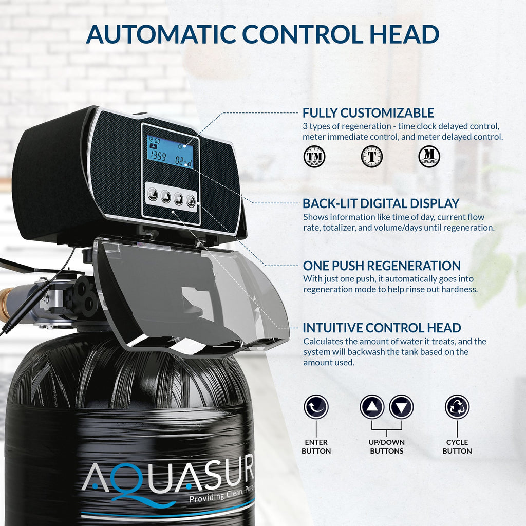 Aquasure Harmony Series 48,000 Grain Water Softener with Sediment & Carbon Pre-Filter