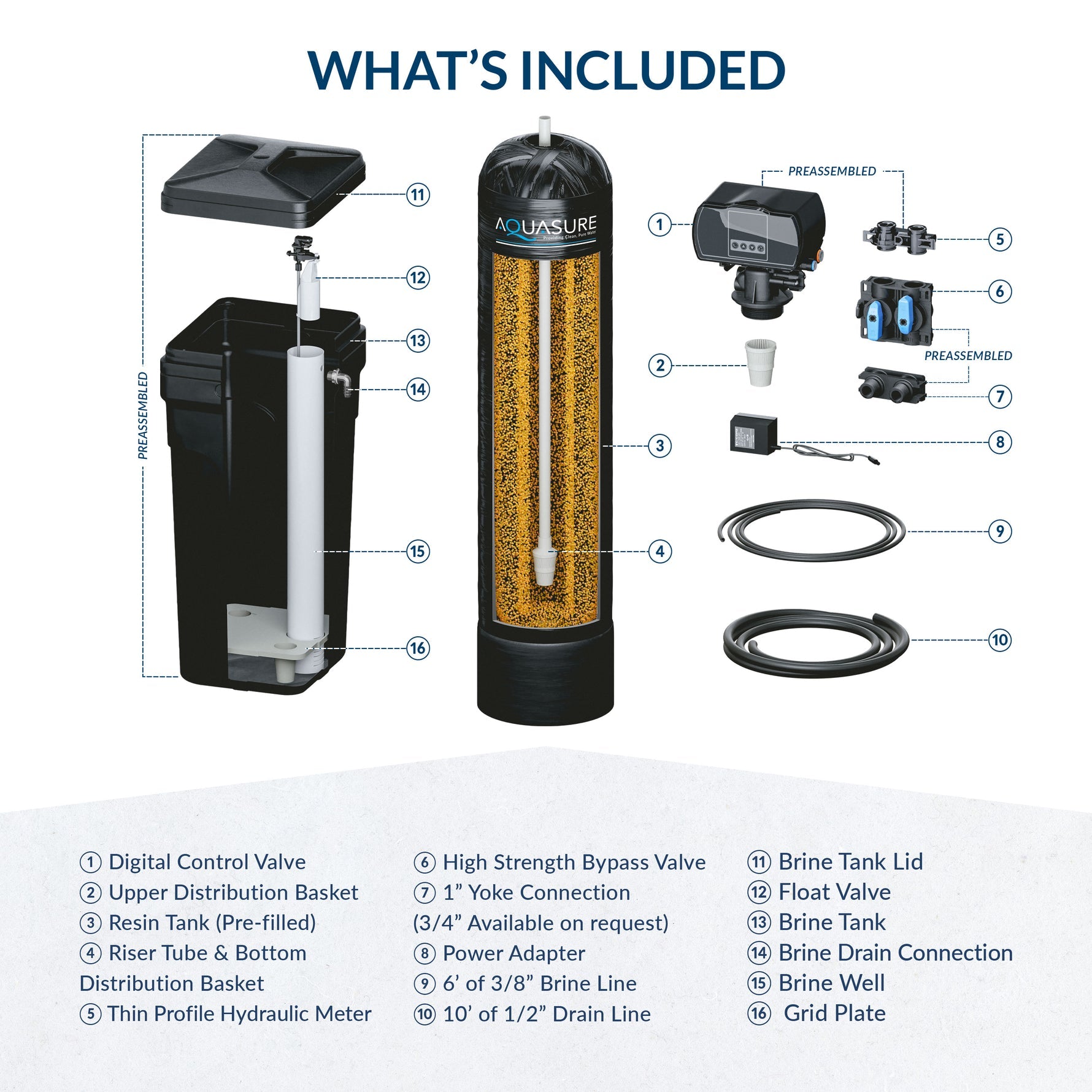 Aquasure Harmony Series 48,000 Grain Water Softener with Sediment & Carbon Pre-Filter