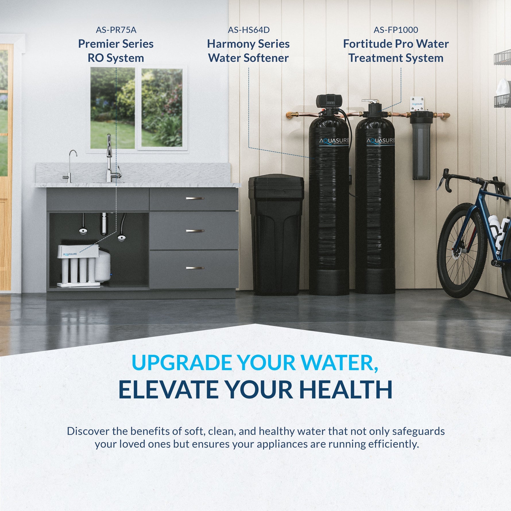 Aquasure Harmony Series 48,000 Grain Water Softener with Sediment & Carbon Pre-Filter