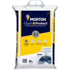 Morton Clean & Protect water softener pellets packaging on a white background