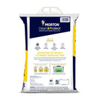 Morton water softener salt package on a white background