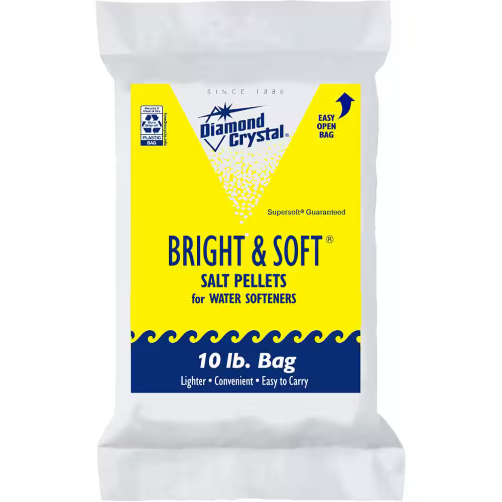 Diamond Crystal Bright and Soft Water Softener Salt Pellets, 40 lb Bag